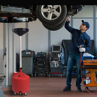 4 Tekerlek 18 Galon Ayarlanabilir Taşınabilir Yağ Tahliye Tankı